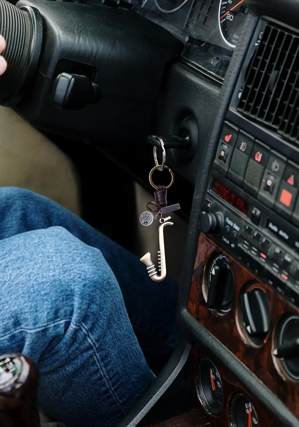 AuPra Music KeyRing Gifts Women & Men Leather KeyChain Home Car Door Keys Holder Girl &Boy Musical Present