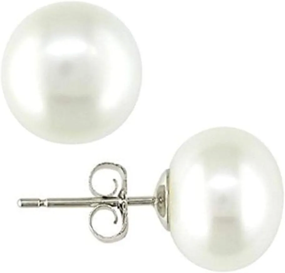 Authentic 925 Sterling Silver AAA Grade Natural White Freshwater Pearl Stud Earrings or Drop Earrings Tarnish Resistant Hypoallergenic Nickel Free Women Jewelry