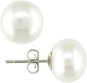 Authentic 925 Sterling Silver AAA Grade Natural White Freshwater Pearl Stud Earrings or Drop Earrings Tarnish Resistant Hypoallergenic Nickel Free Women Jewelry