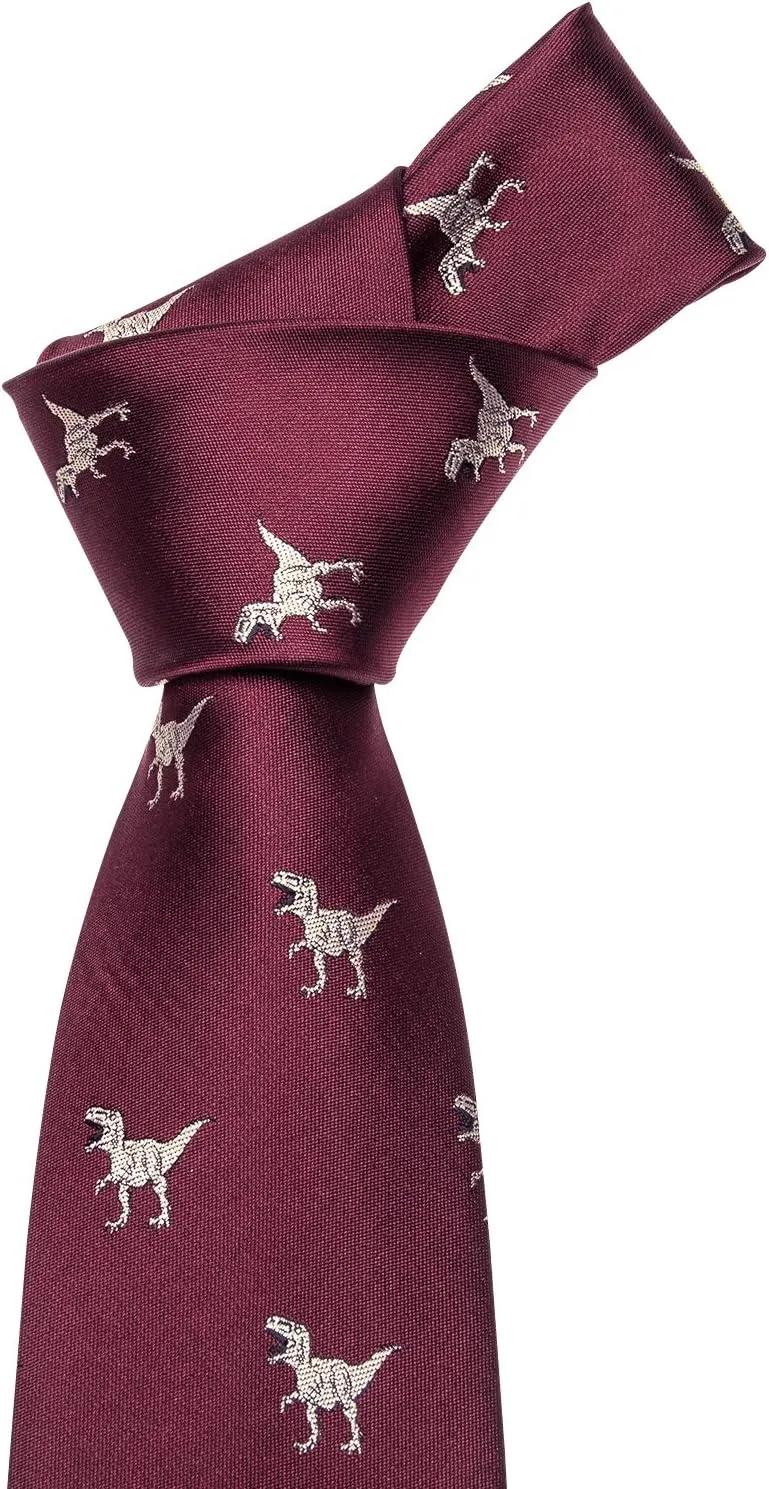 Barry.Wang Fun Animal Ties for Men Designer Handkerchief Cufflink WOVEN Casual Necktie Set Festival