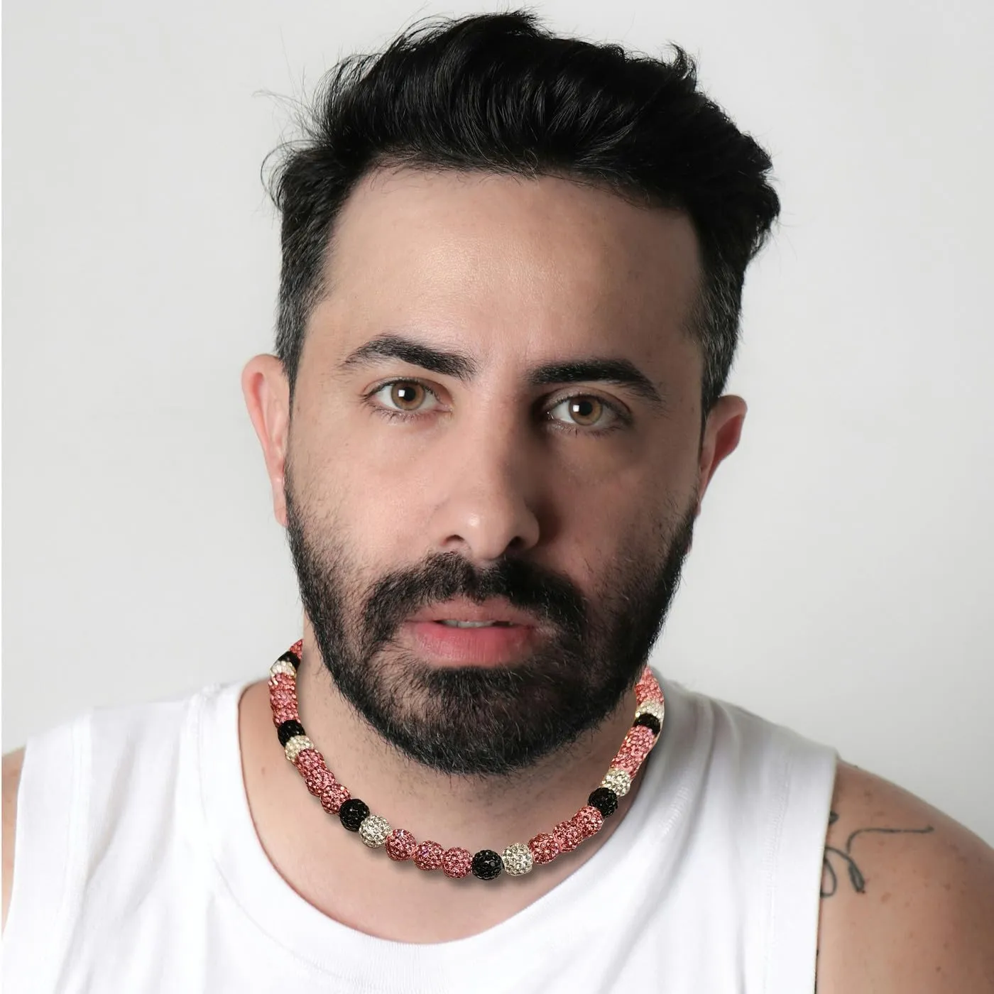 Baseball Necklace Beaded for Men, Bling Ice 16in/18in/20in Shiny Baseball Chain Stuff, Rhinestone Inspired Discoball Baseball Accessories Drip Necklaces Gifts for Player Team Lovers Father