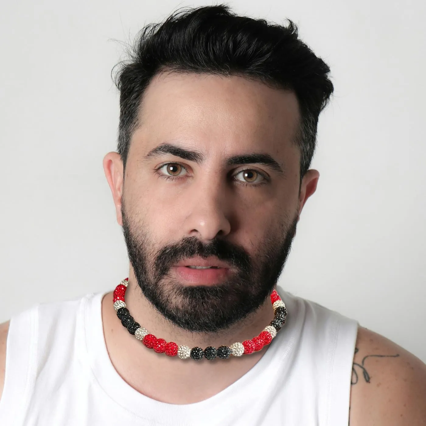 Baseball Necklace Beaded for Men, Bling Ice 16in/18in/20in Shiny Baseball Chain Stuff, Rhinestone Inspired Discoball Baseball Accessories Drip Necklaces Gifts for Player Team Lovers Father