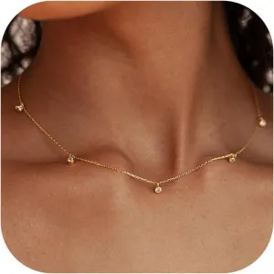 BAYLAY Gold Necklace for Women Jewelry - 18K Gold Plated Diamond Necklace Layered Gold CZ Diamond Pendant Necklaces for Women Gold Jewelry for Women Gifts