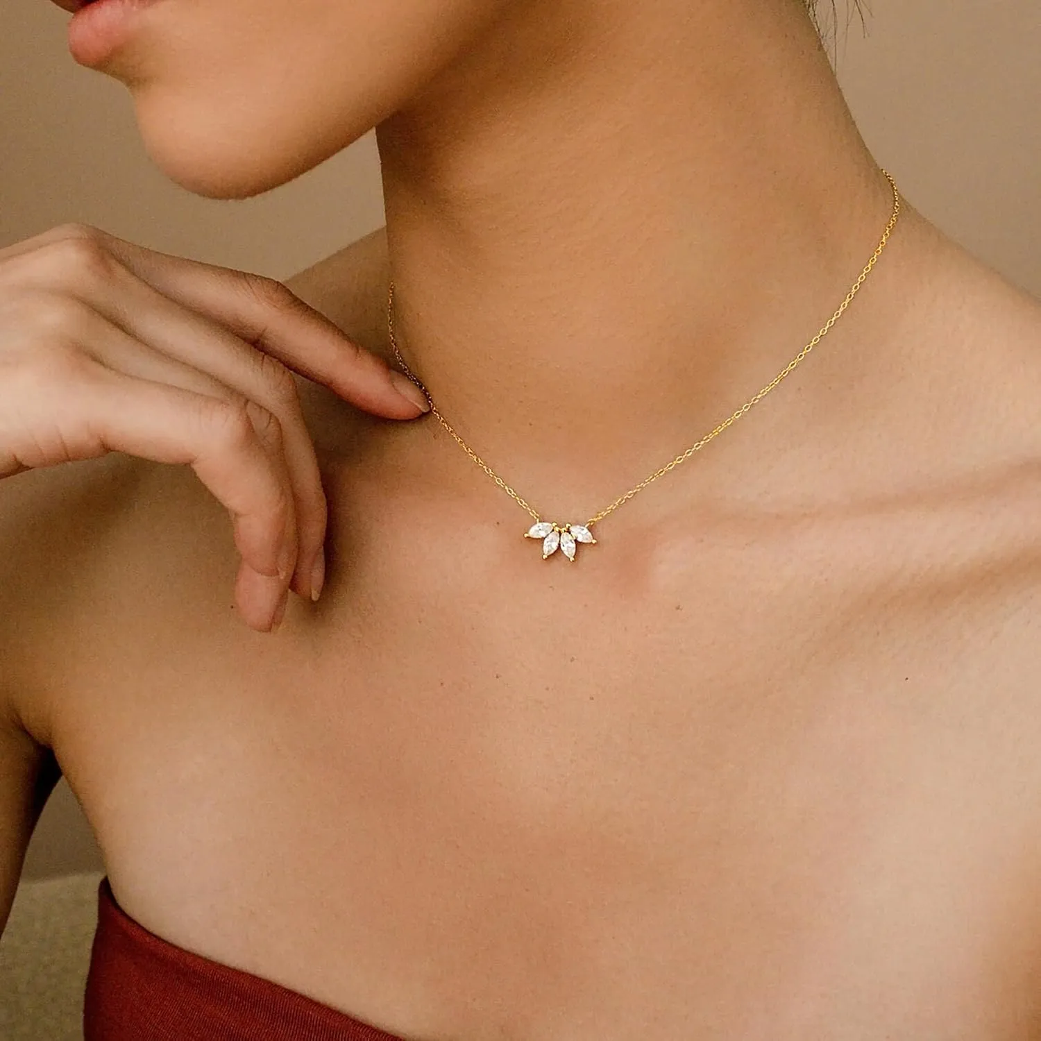 BAYLAY Gold Necklace for Women Jewelry - 18K Gold Plated Diamond Necklace Layered Gold CZ Diamond Pendant Necklaces for Women Gold Jewelry for Women Gifts