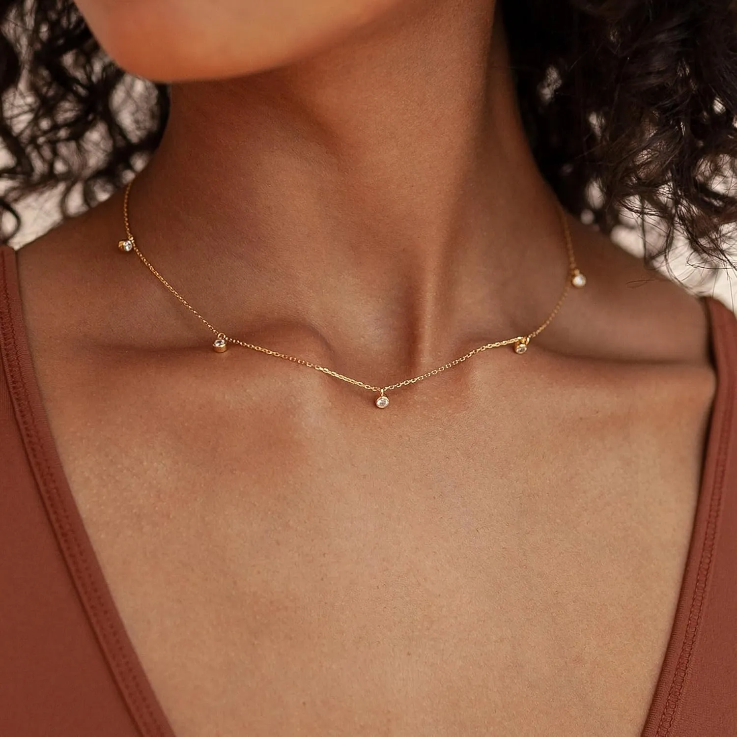 BAYLAY Gold Necklace for Women Jewelry - 18K Gold Plated Diamond Necklace Layered Gold CZ Diamond Pendant Necklaces for Women Gold Jewelry for Women Gifts