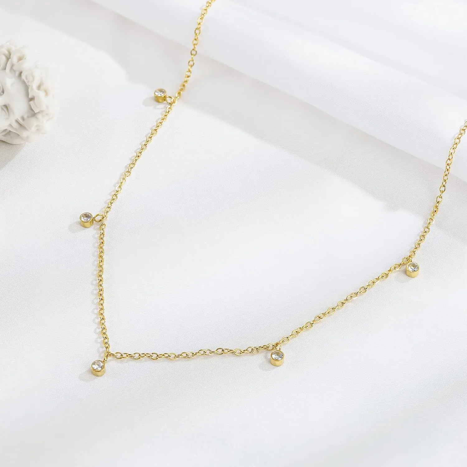 BAYLAY Gold Necklace for Women Jewelry - 18K Gold Plated Diamond Necklace Layered Gold CZ Diamond Pendant Necklaces for Women Gold Jewelry for Women Gifts