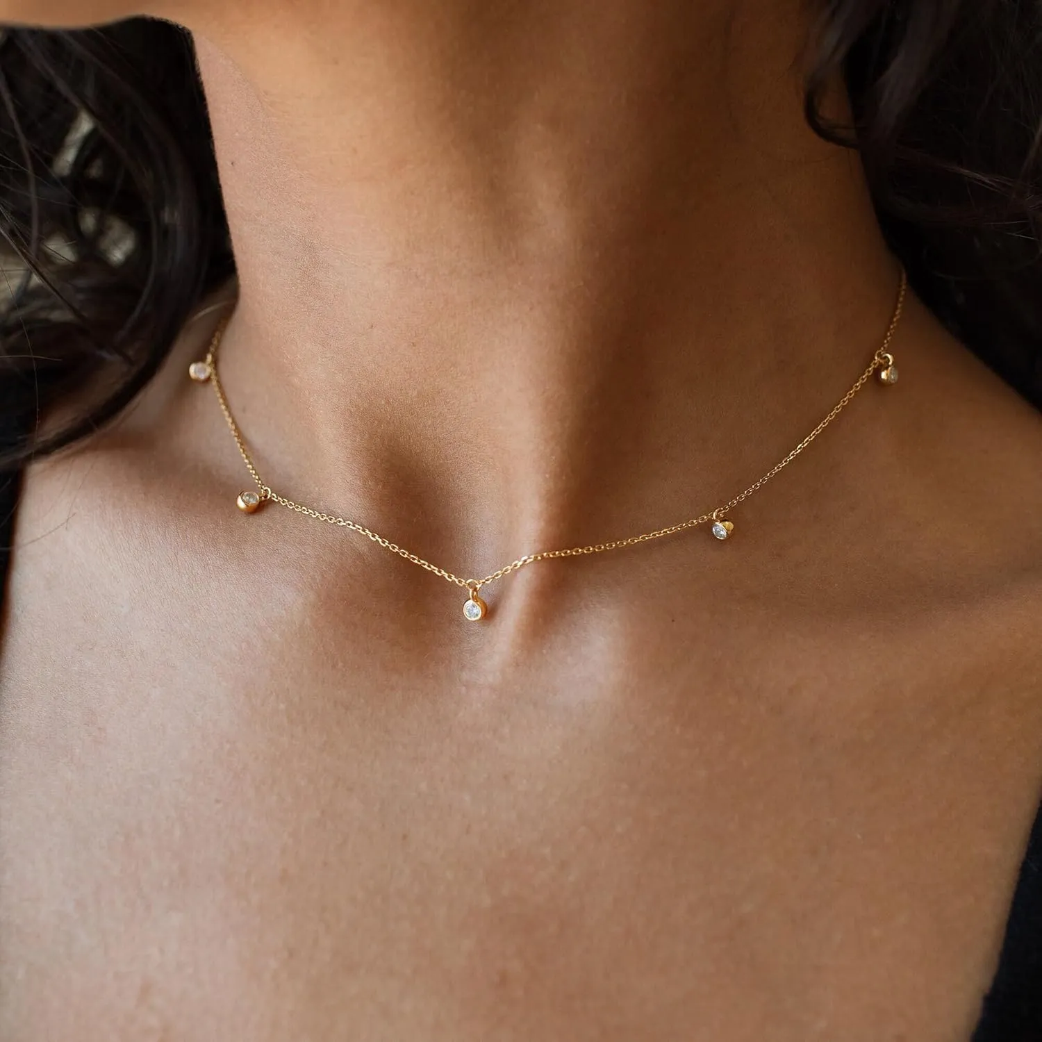 BAYLAY Gold Necklace for Women Jewelry - 18K Gold Plated Diamond Necklace Layered Gold CZ Diamond Pendant Necklaces for Women Gold Jewelry for Women Gifts