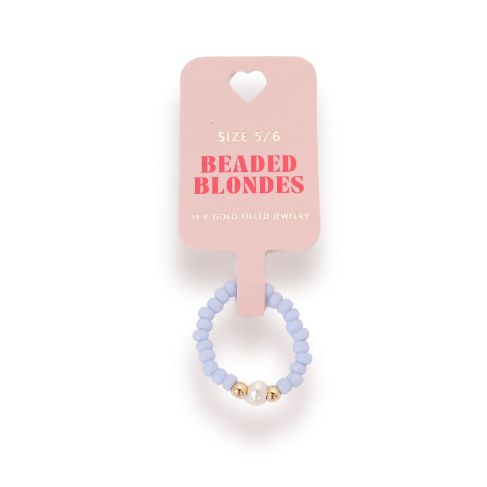 Beaded Blondes ‘Pastel Periwinkle Pearl Ring’