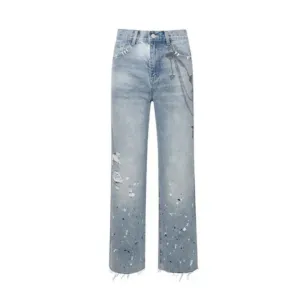 Birth Of Royal Child Printed Chains Denim