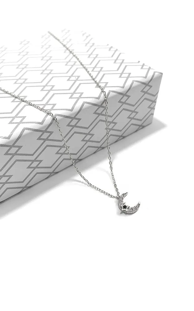 BJNA023RHCRY Rhodium "One of a Kind" Pendant Necklace