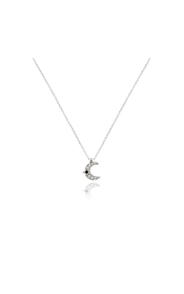 BJNA023RHCRY Rhodium "One of a Kind" Pendant Necklace