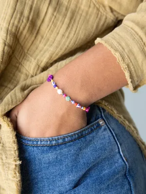 Boho Daisy & Pearl Bracelet