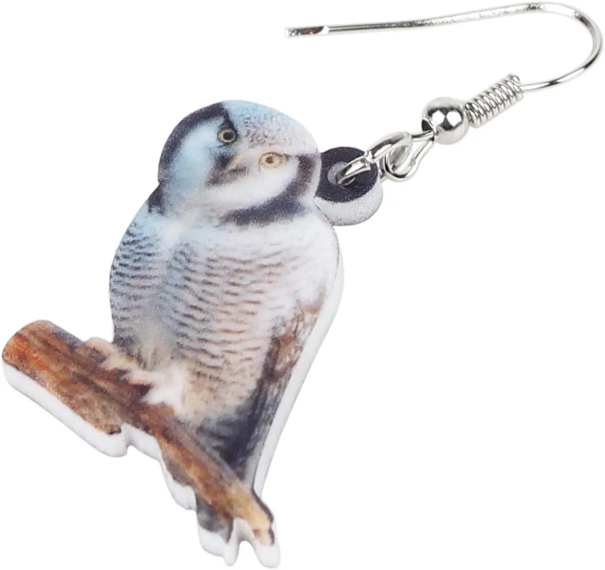 BONSNY Drop Dangle Cute Fun Brown Owl Earrings Bird Jewelry For Women Gift Charms