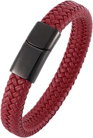Bracelet for Men Leather, Bracelet Chain Simple Style Braided Leather Cord Bracelet Bracelets Set
