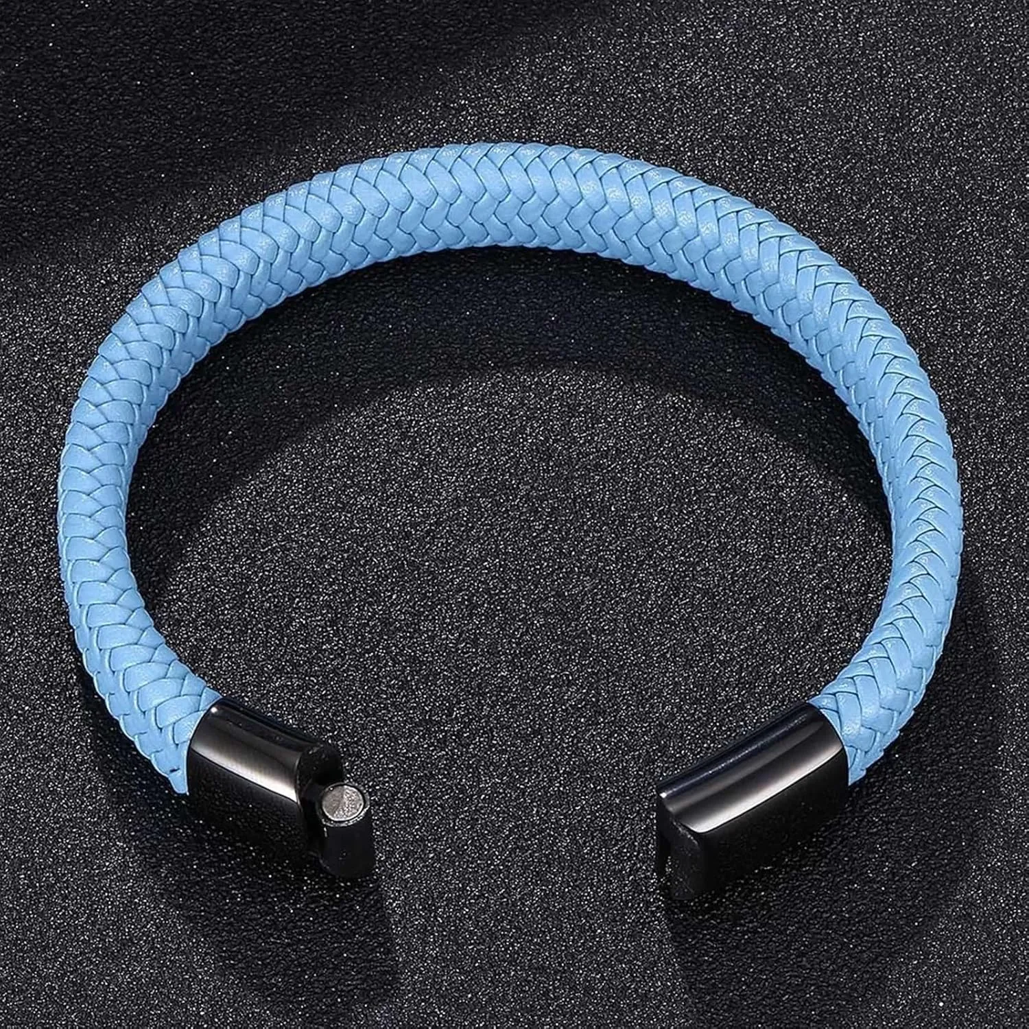 Bracelet for Men Leather, Bracelet Chain Simple Style Braided Leather Cord Bracelet Bracelets Set