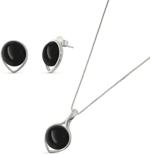 Brazilian Designed Gold Plated Earrings and Necklace with gemstones - Comfy Hypoallergenic Statement Jewelry set for Women 3/4 inch (1,8 cm) made in Brazil