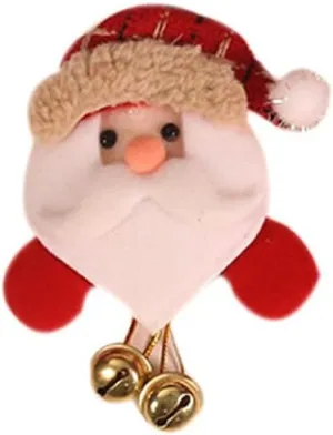 BSLVWG Christmas Brooch Pin with Light Christmas Decorations Luminous Brooch Cartoon Brooch Christmas Light Light Bulb Luminous Elk Bell Badge Flashing Brooch for Glow Party Gift