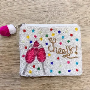 Cheers Colorful Beaded Pouch