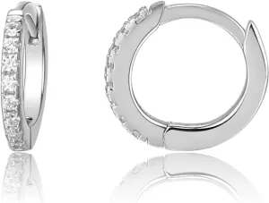 Cherished Moments Sterling Silver and 14K Gold Plated 10mm Hoop Earrings