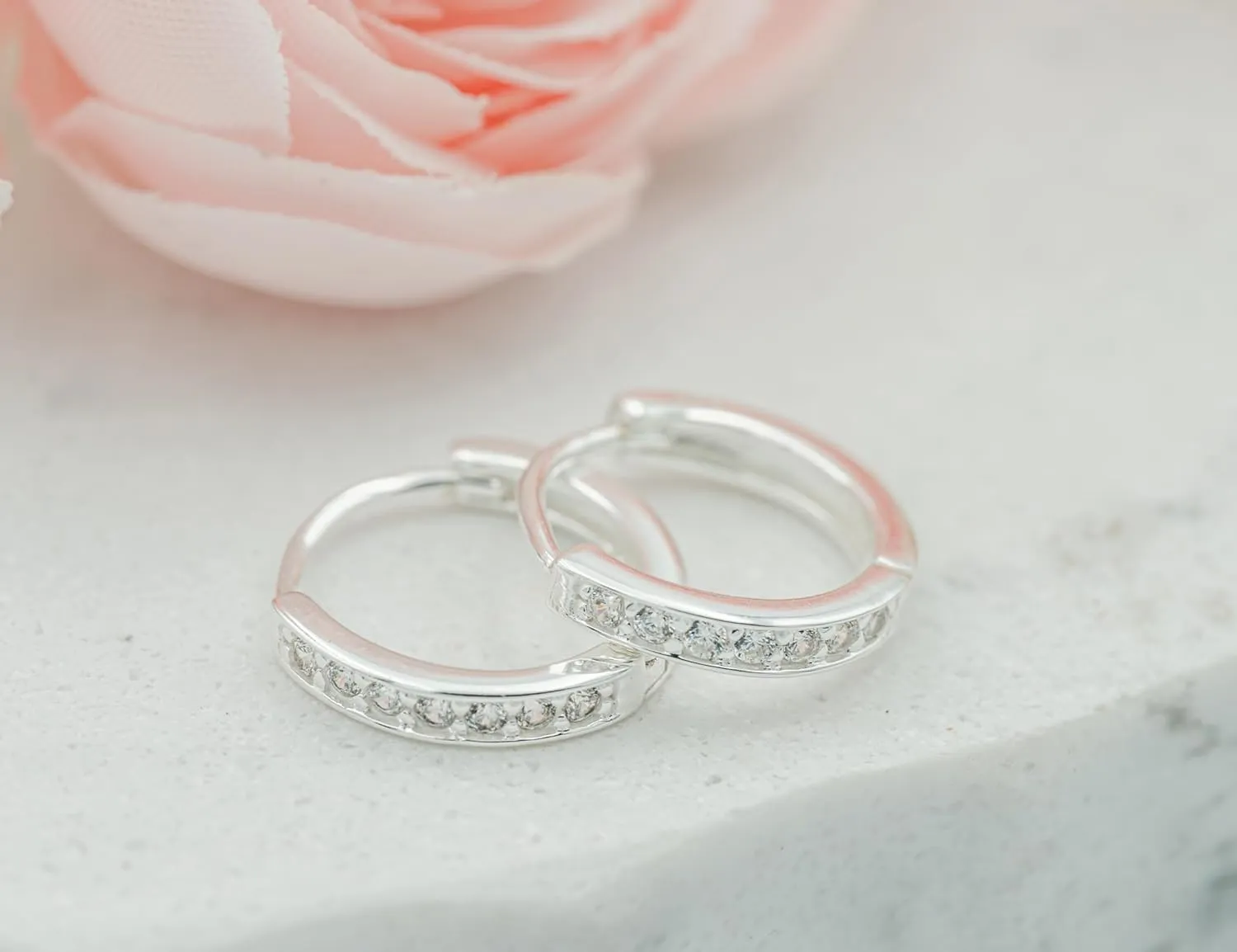 Cherished Moments Sterling Silver and 14K Gold Plated 10mm Hoop Earrings