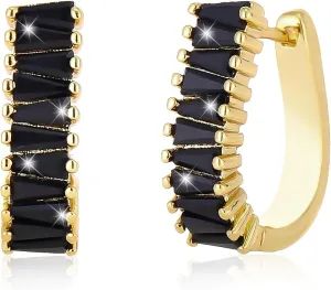 Christmas Gold Earrings for Women,Fashion Christmas Rhinestone Earrings,Holiday Crystal Hoop Earrings Festival Trendy Jewelry
