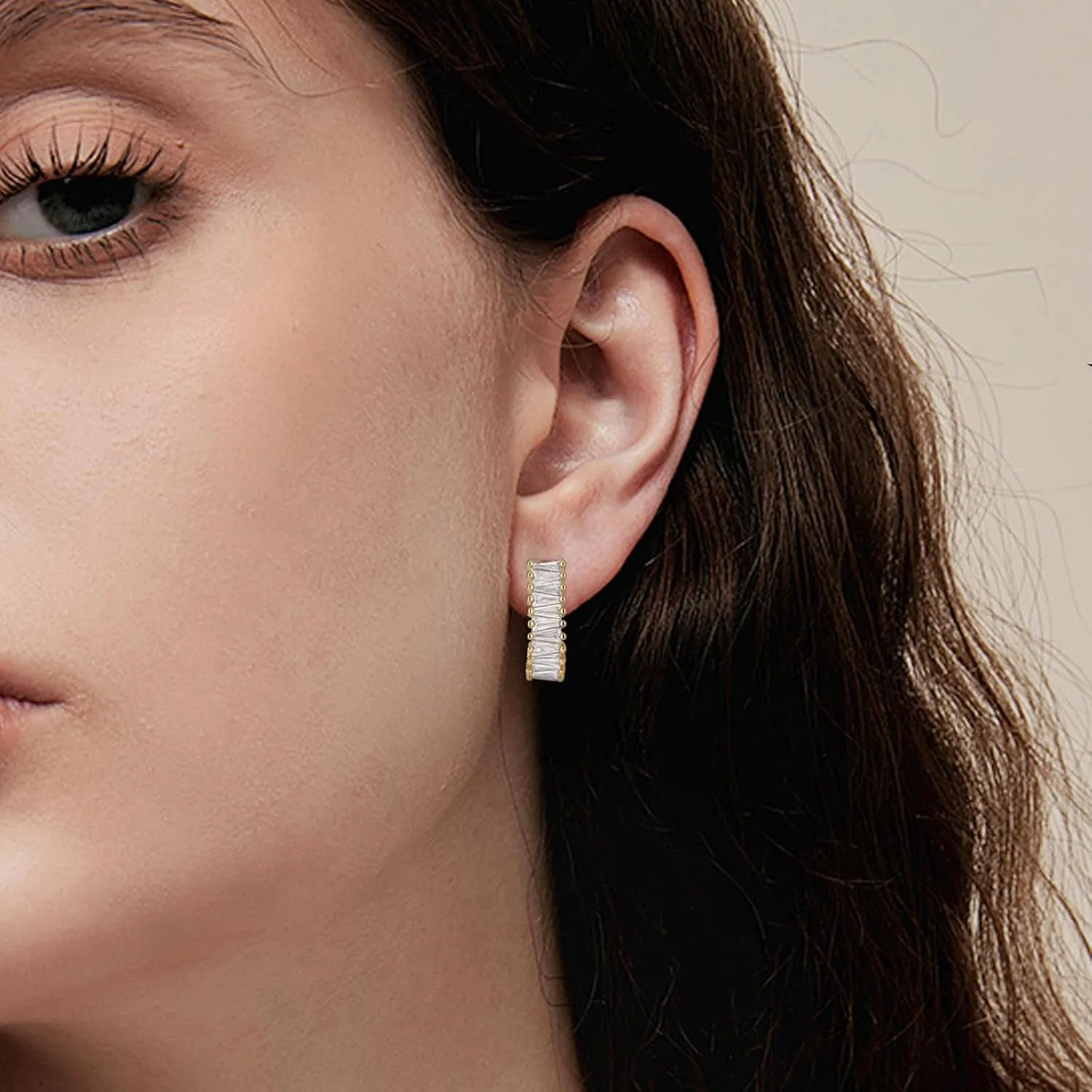 Christmas Gold Earrings for Women,Fashion Christmas Rhinestone Earrings,Holiday Crystal Hoop Earrings Festival Trendy Jewelry