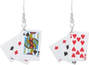 CHUNYANAN Creativity Poker Irregular Drop Earring Simulation Fun Exaggeration Casual Earring For Women