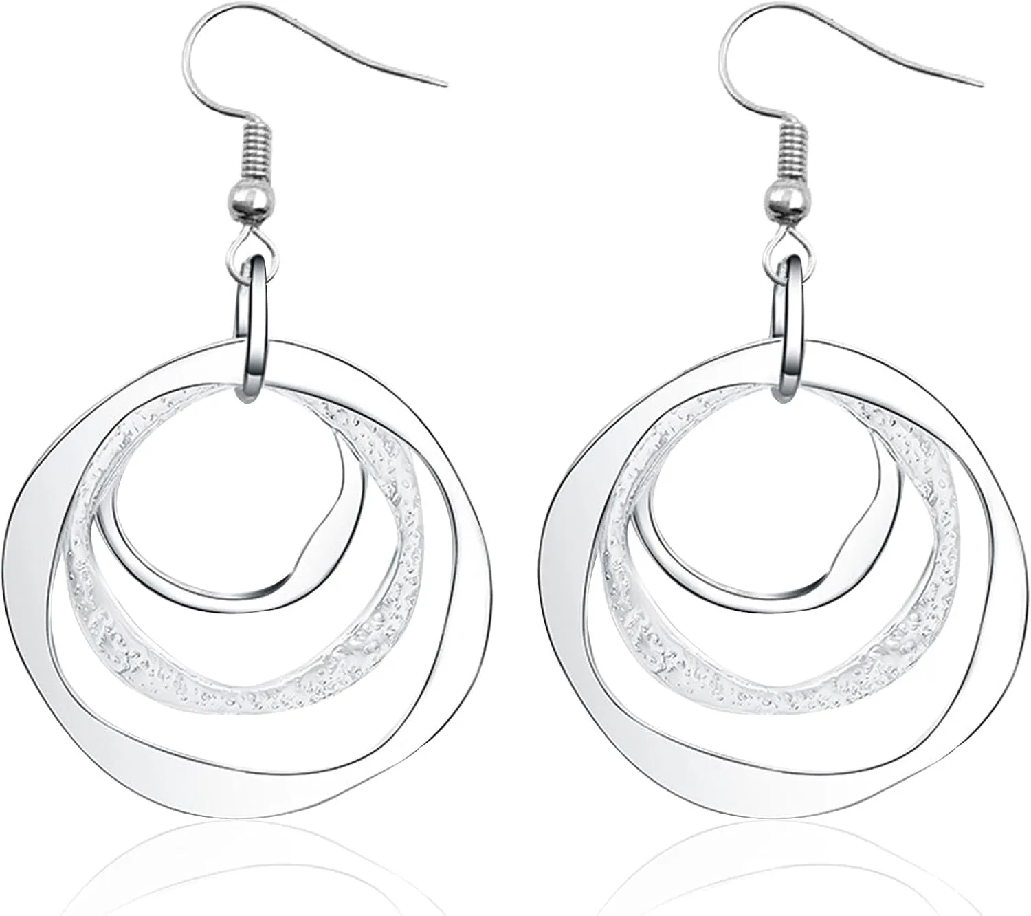 Circle Dangle Earrings for Women Lightweight Minimalist Geometric Hoop Long Drop Earrings for Women Birthday Party