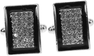 Classic Men's Cufflinks Crystal Shirt Studs Tuxedo Accessories for Business Wedding Formal Events