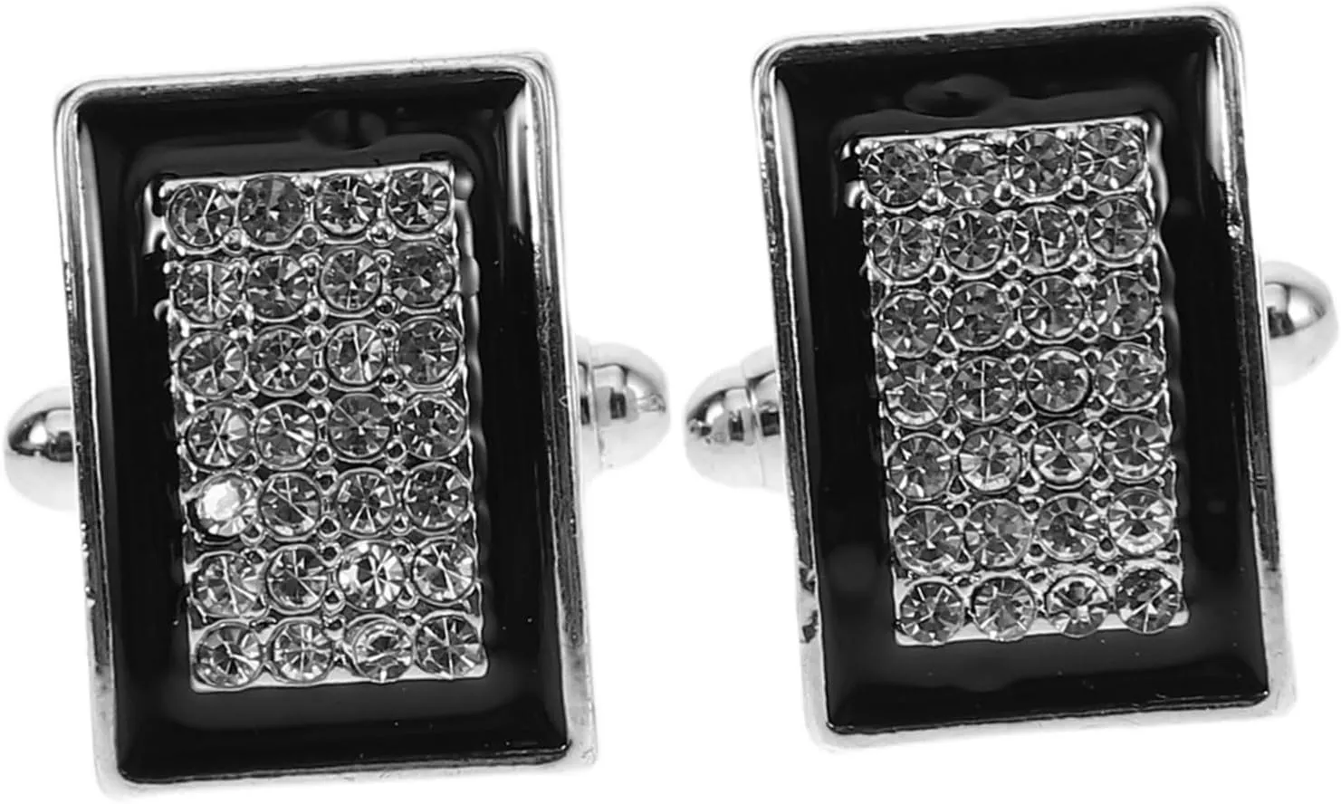 Classic Men's Cufflinks Crystal Shirt Studs Tuxedo Accessories for Business Wedding Formal Events