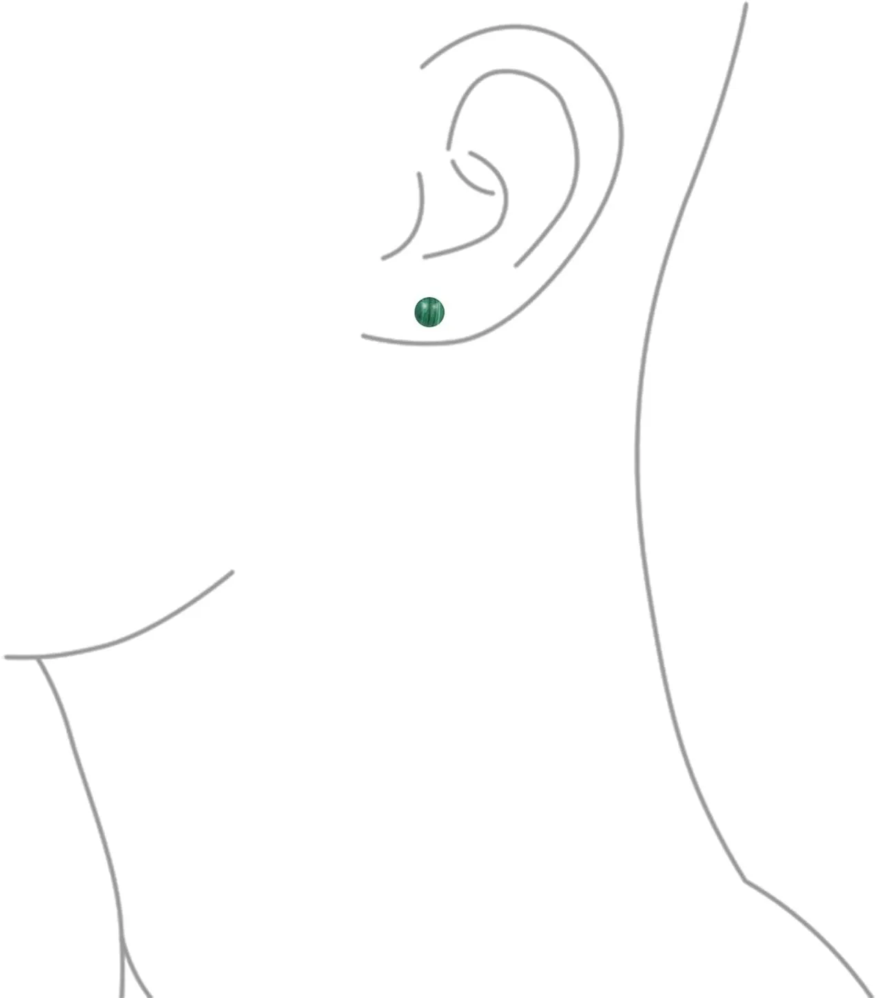 Classic Simple 6MM Circle Design Gemstone Round Ball Stud Earrings for Women Teens .925 Sterling Silver with a Variety of Birthstone Options