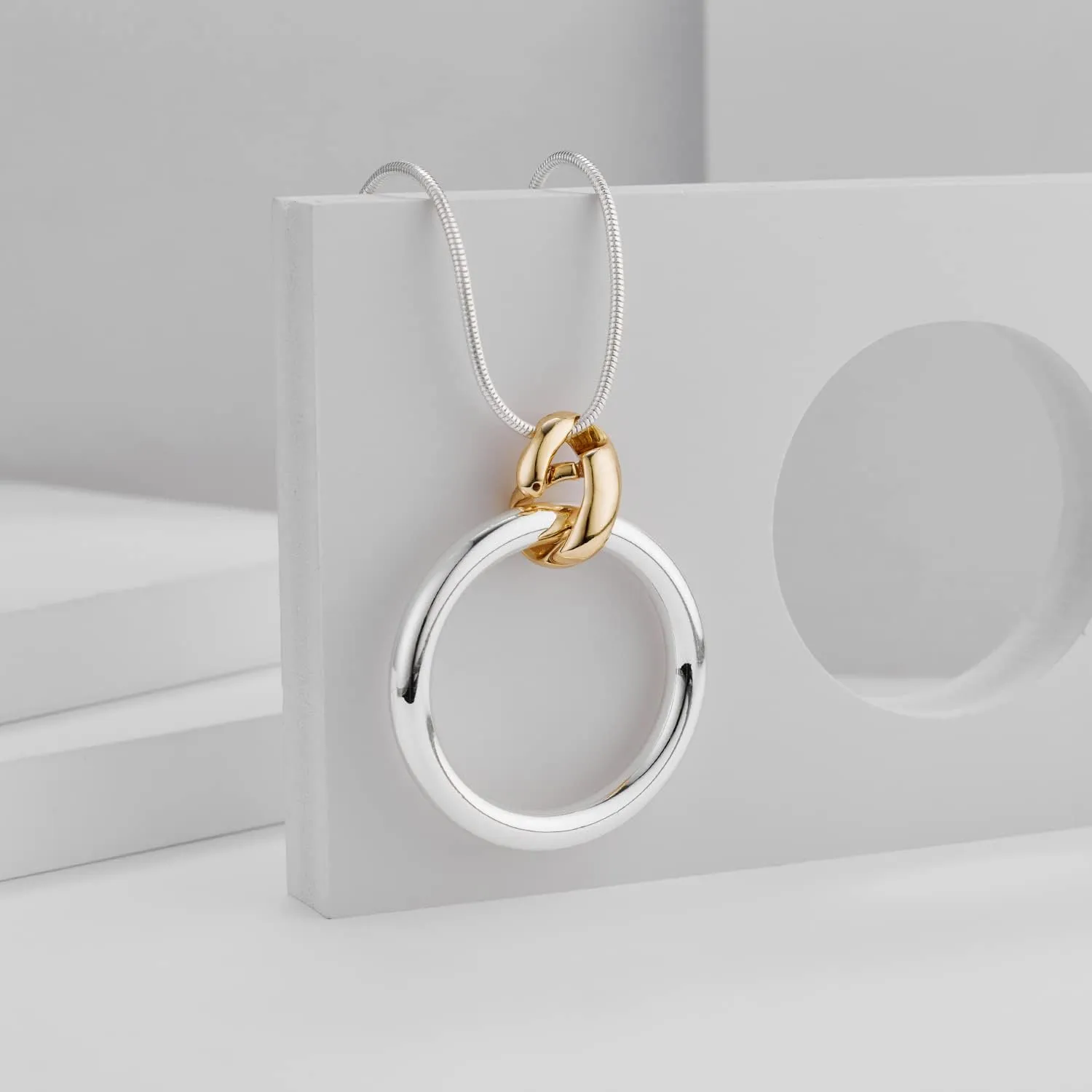 CLASSYZINT Long Silver Necklace For Women, Rope Chain Snake Chain With Pendant Necklace | Sweater Necklace | Teacher Gifts | Silver Pendants Necklace