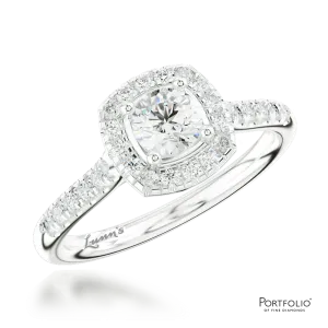 Cluster 0.20ct F VS Diamond Platinum Ring