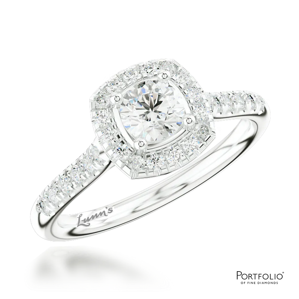Cluster 0.20ct F VS Diamond Platinum Ring