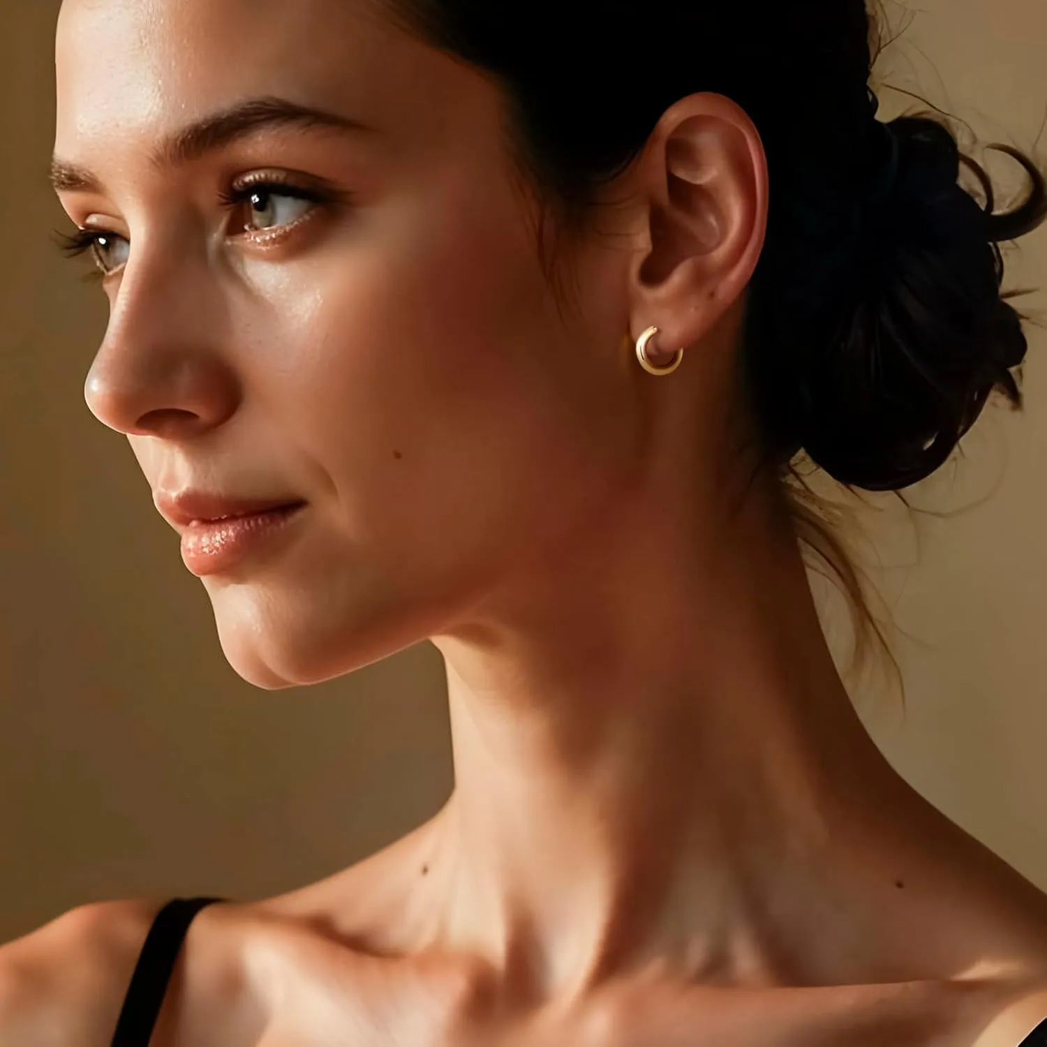 CoBi 18K Gold Plated Hoop Earrings for Women, Small Teardrop Earrings, Silver Twisted Hoop Earrings, CZ Hoop Earrings, Womens Everyday Jewelry Hypoallergenic, Chunky Thick Hoops, Ideal Gifts Choice