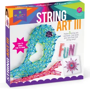 Craft-tastic DIY String Art  Craft Kit for Kids  Everything Included For 3 Fun Arts & Crafts Projects  Bird Series