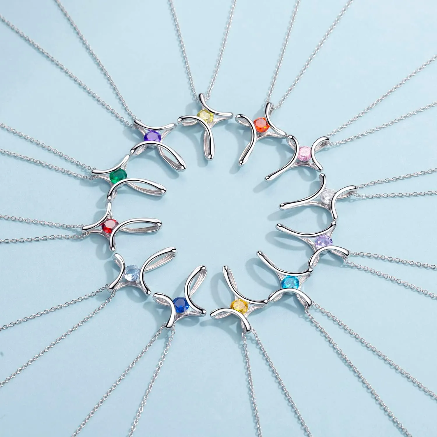 Cross Necklace for Women Birthstone Necklaces for Women 925 Sterling Silver Pendant Necklace Birthday Mother's Day Jewelry Gift for Women Sister Wife Girlfriend Her