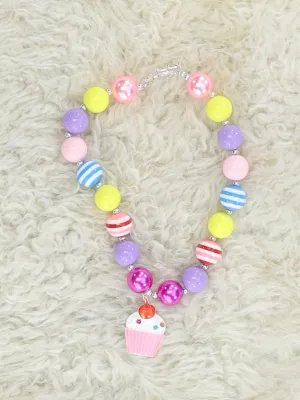 Cupcake Fun Bubblegum Necklace