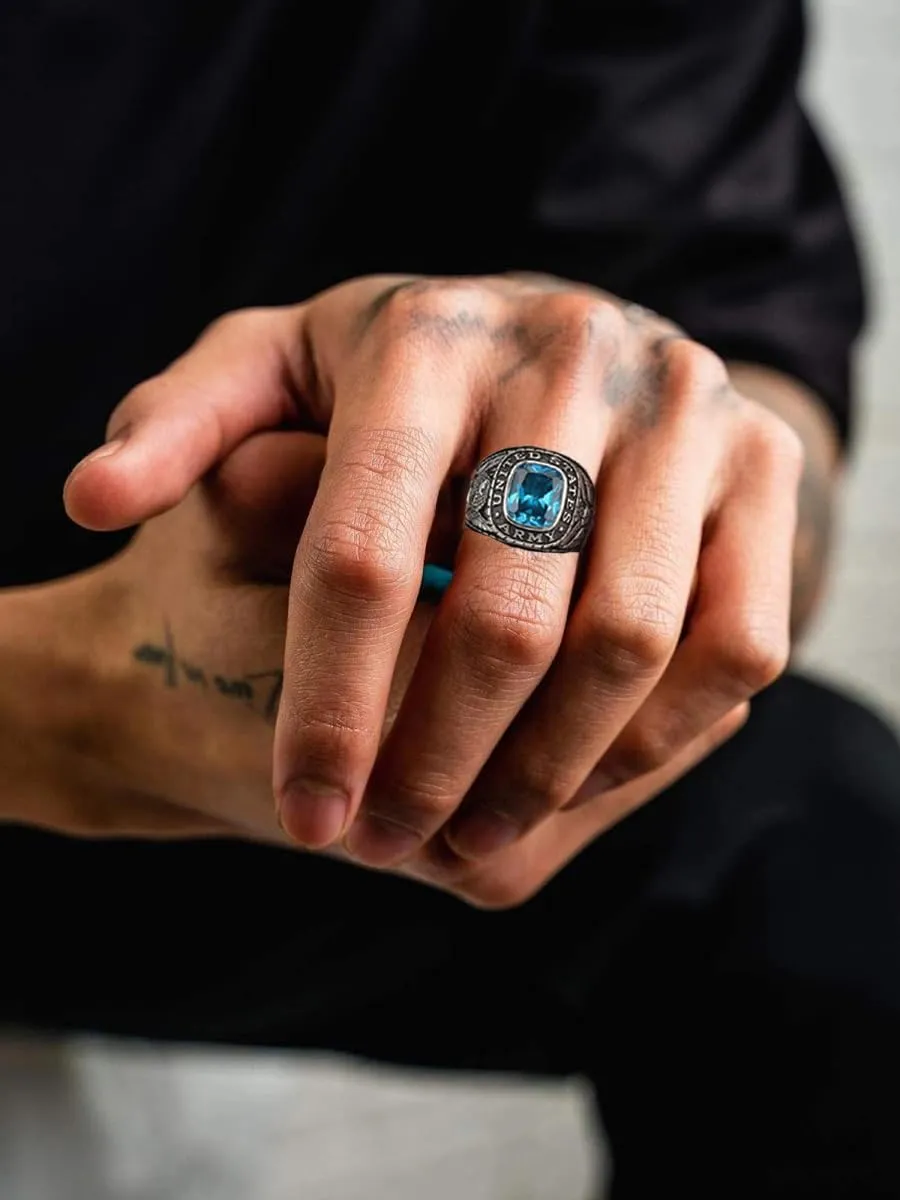 Customizable Class Rings High School and College Graduates,Graduation Ring Personalized,Sterling Silver/10k/14k/18k,Birthstone Class Of 2024 Ring Graduation Gift