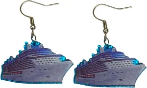 Cute Pair of Cruise Ship Earrings for Women. Fun Pair of Cruise Gift Earrings for Adults.