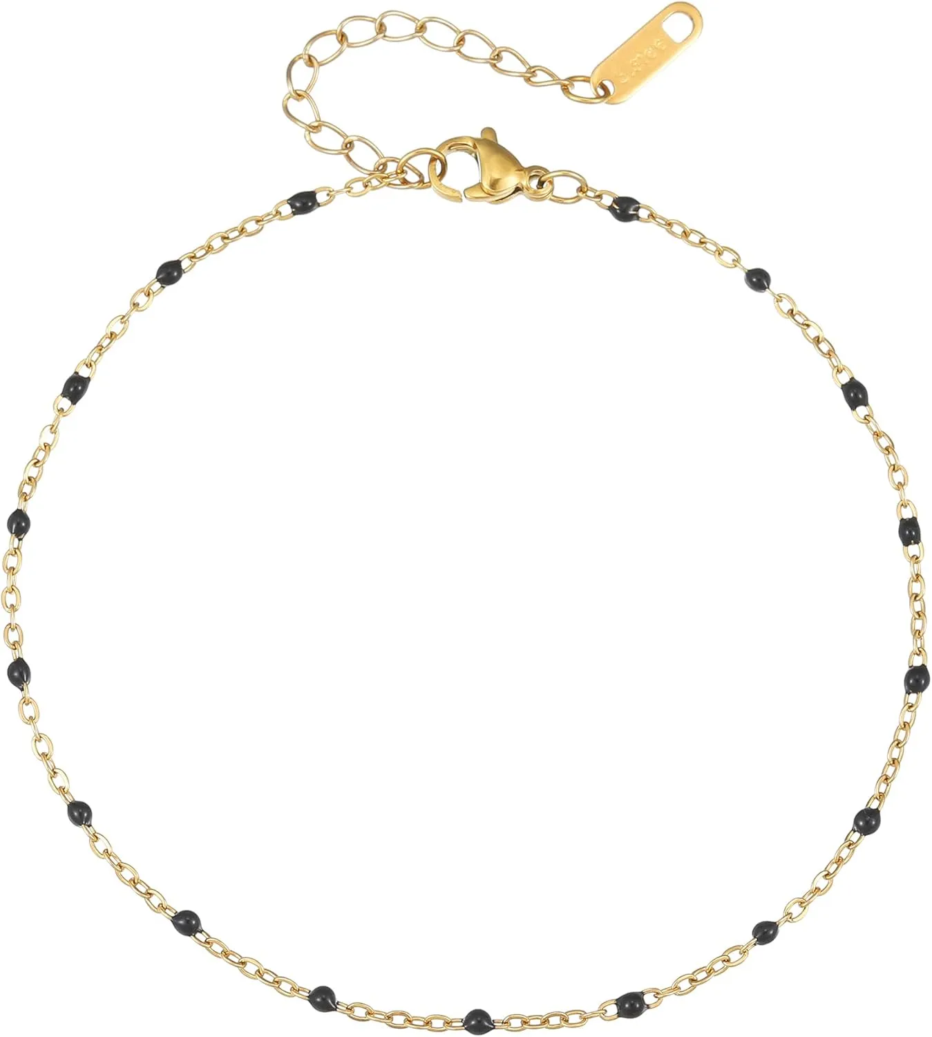 Dainty Ankle Bracelets for Women 18K Gold Plated Beaded Anklet Chain Simple Tiny Beads Anklet Waterproof Minimalist Summer Beach Foot Jewelry Gifts