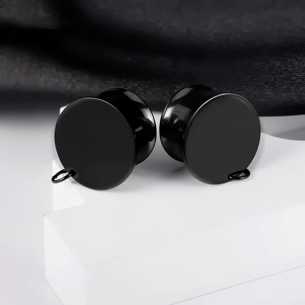 DIY Gauges Plugs for Ears Dangle Stainless Steel DIY Ear Gauges Pendants Expander Stretcher Accessories Piercing Jewelry for Women Men