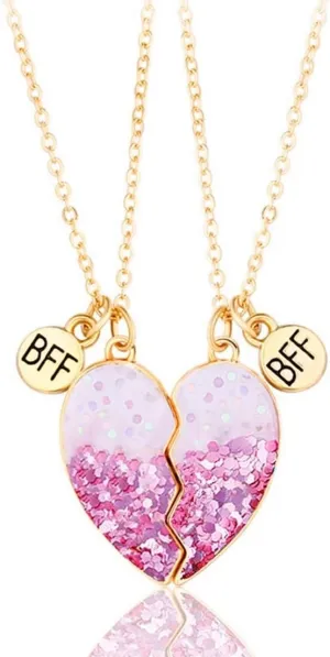 DOYYCA Best Friend Necklace Gifts Friendship Necklace Magnetic Matching Heart Unicorn Dolphin BFF Necklace for 2 Girls