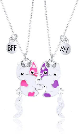 DOYYCA Best Friend Necklace Gifts Magnetic Matching Friendship Necklace for 2 Girls BFF Sister