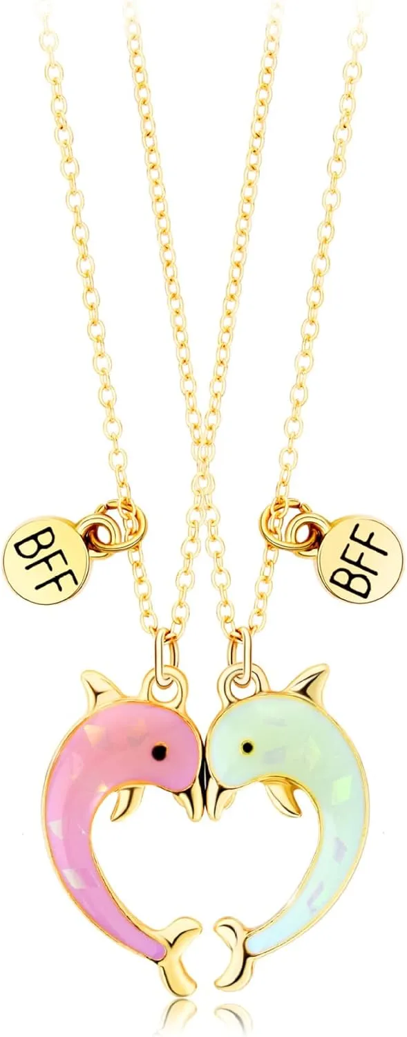 DOYYCA Best Friend Necklace Gifts Magnetic Matching Friendship Necklace for 2 Girls BFF Sister
