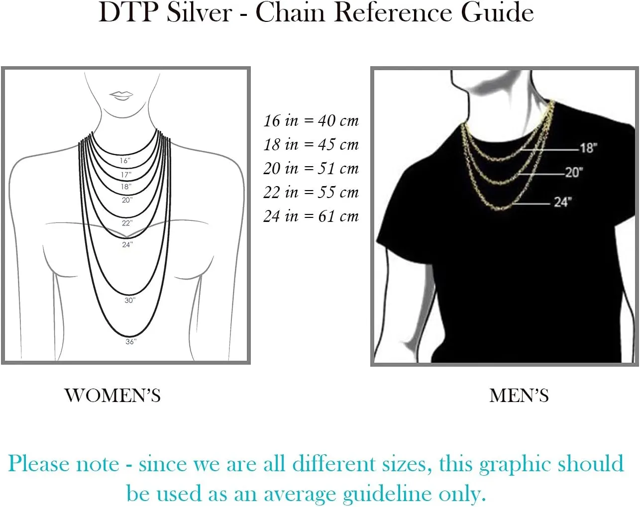 DTPsilver 925 Sterling Silver Very/Thin Curb Chain/Necklace - Spring Ring or Lobster Clasp - Width: 1.2/1.5/2 mm - Length: 16," 18," 20," 22," 24" Inches