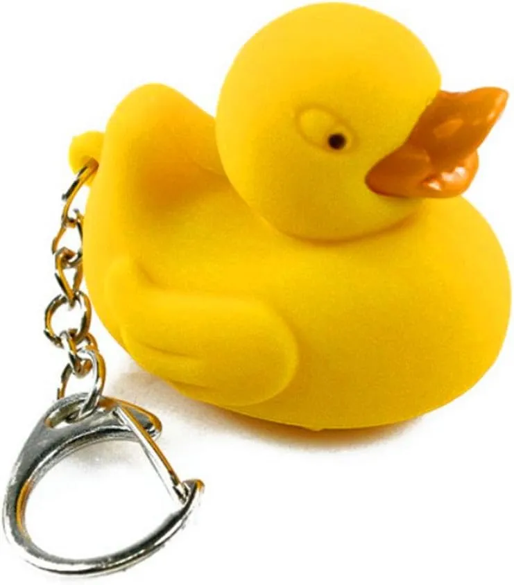 Ducky Duck Light Up LED Novelty Keychain Flashlight