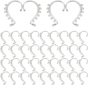 Ear Cuff Earrings 7 Holes Ear Wrap Earring Hooks No Piercing Ear Cuff Clips