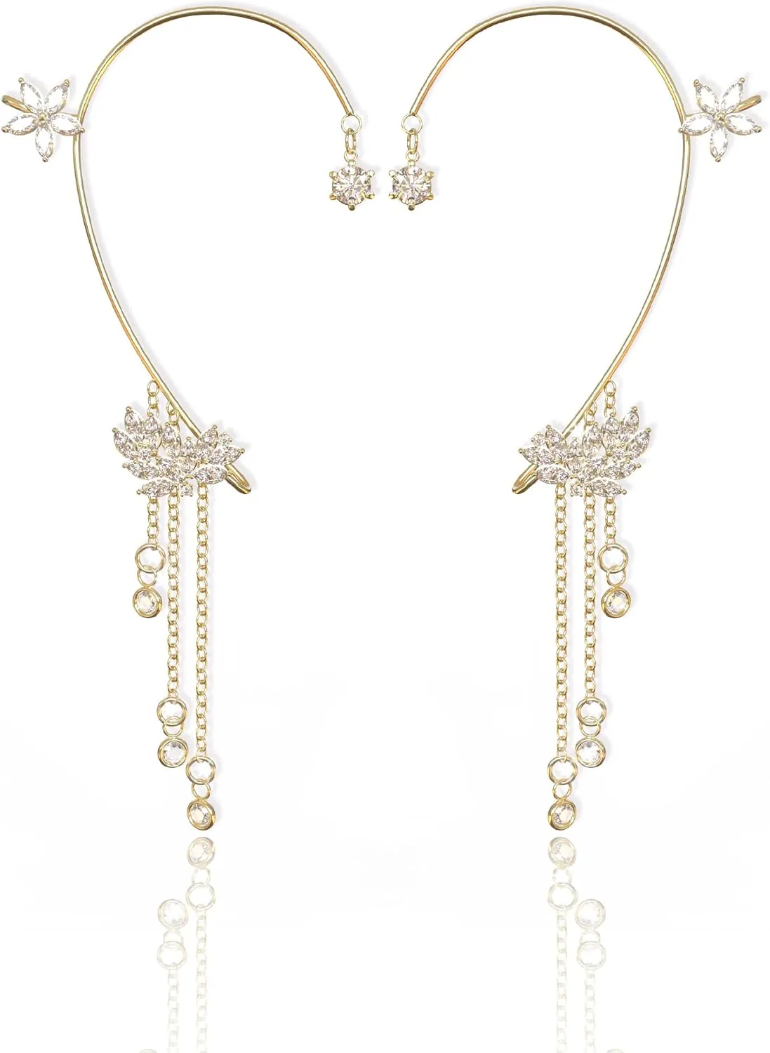 Ear Cuffs Pierceless Earrings for Women and Ladies