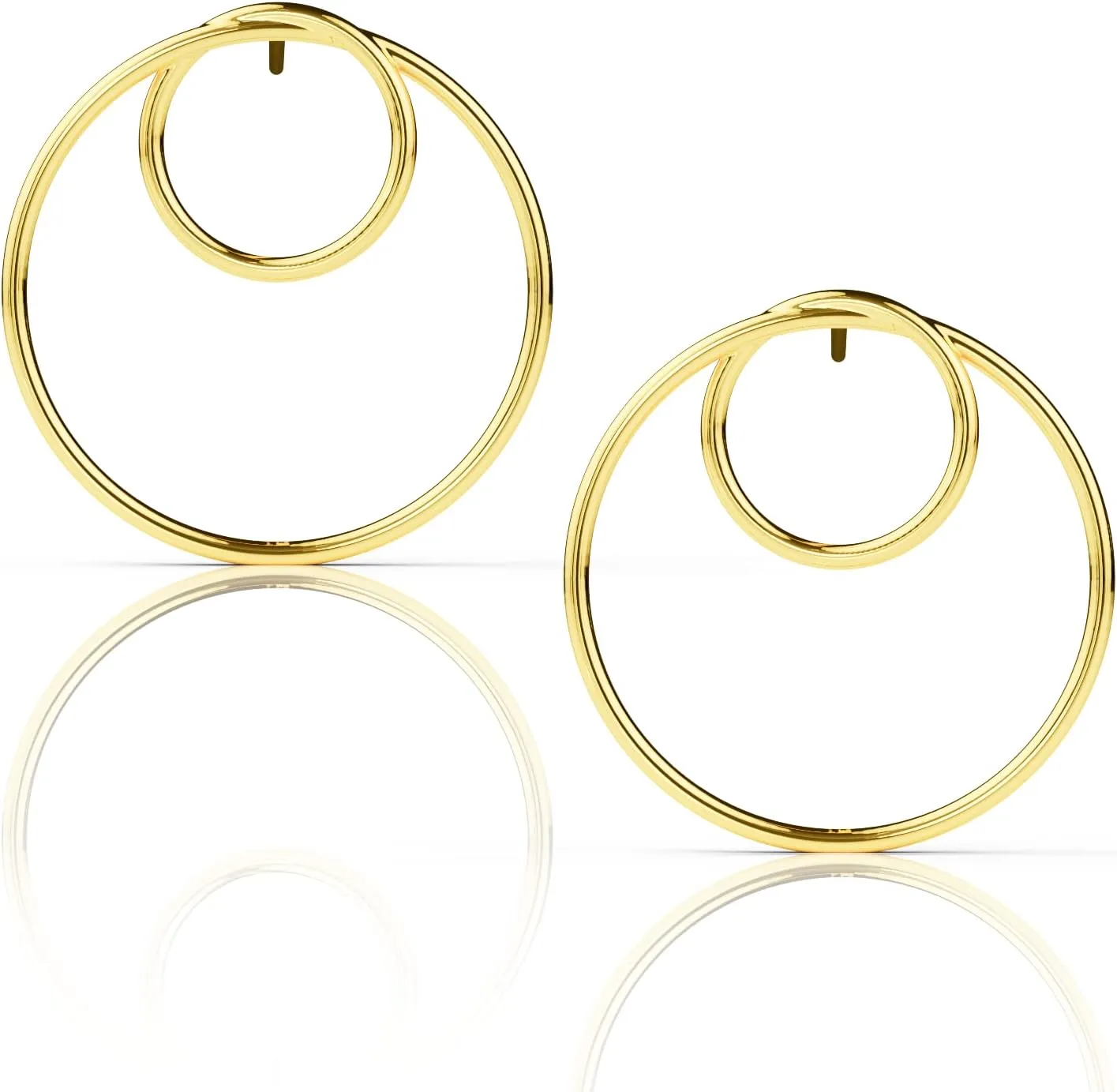 Earrings for Women 18K Gold Plated 925 Sterling Silver Earrings, Small Hoop Earrings for Women Men